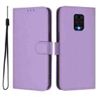 For Redmi Note 9 Pro 4G / 9S 4G Skin Feel Solid Color Leather Phone Case with Lanyard(Lavender Purple) - 2