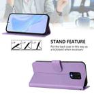 For Redmi Note 9 Pro 4G / 9S 4G Skin Feel Solid Color Leather Phone Case with Lanyard(Lavender Purple) - 3