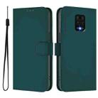 For Redmi Note 9 Pro 4G / 9S 4G Skin Feel Solid Color Leather Phone Case with Lanyard(Dark Green) - 2