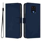 For Redmi Note 9 Pro 4G / 9S 4G Skin Feel Solid Color Leather Phone Case with Lanyard(Navy Blue) - 2