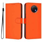 For Redmi Note 9T Global Skin Feel Solid Color Leather Phone Case with Lanyard(Orange) - 2