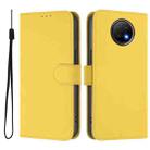 For Redmi Note 9T Global Skin Feel Solid Color Leather Phone Case with Lanyard(Lemon Yellow) - 2