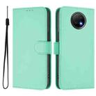 For Redmi Note 9T Global Skin Feel Solid Color Leather Phone Case with Lanyard(Mint Green) - 2