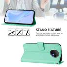 For Redmi Note 9T Global Skin Feel Solid Color Leather Phone Case with Lanyard(Mint Green) - 3