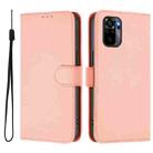 For Redmi Note 10 4G / Note 10S 4G Skin Feel Solid Color Leather Phone Case with Lanyard(Pink) - 2