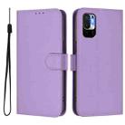 For Redmi Note 10 5G / Note 10T 5G Skin Feel Solid Color Leather Phone Case with Lanyard(Lavender Purple) - 2