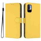 For Redmi Note 10 5G / Note 10T 5G Skin Feel Solid Color Leather Phone Case with Lanyard(Lemon Yellow) - 2