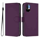 For Redmi Note 10 5G / Note 10T 5G Skin Feel Solid Color Leather Phone Case with Lanyard(Violet) - 2