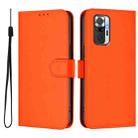 For Redmi Note 10 Pro 4G / 10 Pro Max Skin Feel Solid Color Leather Phone Case with Lanyard(Orange) - 2