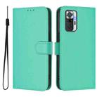 For Redmi Note 10 Pro 4G / 10 Pro Max Skin Feel Solid Color Leather Phone Case with Lanyard(Green) - 2