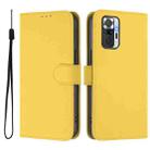 For Redmi Note 10 Pro 4G / 10 Pro Max Skin Feel Solid Color Leather Phone Case with Lanyard(Lemon Yellow) - 2