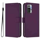 For Redmi Note 10 Pro 4G / 10 Pro Max Skin Feel Solid Color Leather Phone Case with Lanyard(Violet) - 2