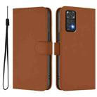 For Redmi Note 11 4G Global Skin Feel Solid Color Leather Phone Case with Lanyard(Brown) - 2