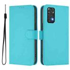 For Redmi Note 11 4G Global Skin Feel Solid Color Leather Phone Case with Lanyard(Lake Blue) - 2