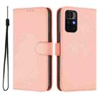 For Redmi Note 11S 5G Skin Feel Solid Color Leather Phone Case with Lanyard(Pink) - 2