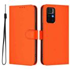 For Redmi Note 11S 5G Skin Feel Solid Color Leather Phone Case with Lanyard(Orange) - 2