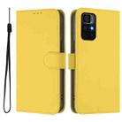 For Redmi Note 11S 5G Skin Feel Solid Color Leather Phone Case with Lanyard(Lemon Yellow) - 2