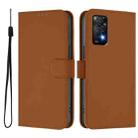 For Redmi Note 11 Pro 4G Global Skin Feel Solid Color Leather Phone Case with Lanyard(Brown) - 2