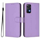 For Redmi Note 11 Pro 4G Global Skin Feel Solid Color Leather Phone Case with Lanyard(Lavender Purple) - 2