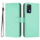 For Redmi Note 11 Pro 4G Global Skin Feel Solid Color Leather Phone Case with Lanyard(Mint Green) - 2