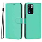 For Redmi Note 11 Pro+ 5G EU Version Skin Feel Solid Color Leather Phone Case with Lanyard(Green) - 2