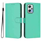 For Redmi Note 11T Pro+ 5G Skin Feel Solid Color Leather Phone Case with Lanyard(Green) - 2