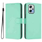 For Redmi Note 11T Pro+ 5G Skin Feel Solid Color Leather Phone Case with Lanyard(Mint Green) - 2