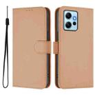 For Redmi Note 12 4G Global Skin Feel Solid Color Leather Phone Case with Lanyard(Nude) - 2