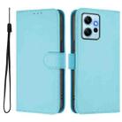 For Redmi Note 12 4G Global Skin Feel Solid Color Leather Phone Case with Lanyard(Sky Blue) - 2