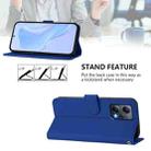 For Redmi Note 12 5G Global Skin Feel Solid Color Leather Phone Case with Lanyard(Dark Blue) - 3