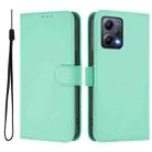 For Redmi Note 12 5G Global Skin Feel Solid Color Leather Phone Case with Lanyard(Mint Green) - 2