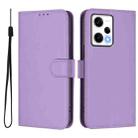 For Redmi Note 12 Pro Speed Skin Feel Solid Color Leather Phone Case with Lanyard(Lavender Purple) - 2