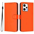 For Redmi Note 12 Explorer Skin Feel Solid Color Leather Phone Case with Lanyard(Orange) - 2