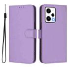 For Redmi Note 12 Explorer Skin Feel Solid Color Leather Phone Case with Lanyard(Lavender Purple) - 2
