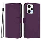For Redmi Note 12 Turbo 5G Skin Feel Solid Color Leather Phone Case with Lanyard(Violet) - 2