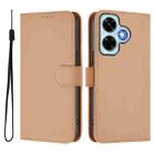 For Redmi Note 13 4G Global Skin Feel Solid Color Leather Phone Case with Lanyard(Nude) - 2