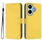 For Redmi Note 13 4G Global Skin Feel Solid Color Leather Phone Case with Lanyard(Lemon Yellow) - 2