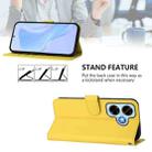 For Redmi Note 13 4G Global Skin Feel Solid Color Leather Phone Case with Lanyard(Lemon Yellow) - 3