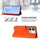 For Redmi Note 13 5G Global Skin Feel Solid Color Leather Phone Case with Lanyard(Orange) - 3