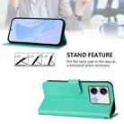 For Redmi Note 13 5G Global Skin Feel Solid Color Leather Phone Case with Lanyard(Green) - 3