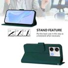 For Redmi Note 13 5G Global Skin Feel Solid Color Leather Phone Case with Lanyard(Dark Green) - 3