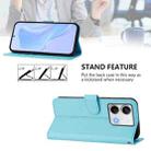 For Redmi Note 13 5G Global Skin Feel Solid Color Leather Phone Case with Lanyard(Sky Blue) - 3