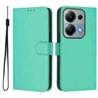 For Redmi Note 13 Pro 4G Global Skin Feel Solid Color Leather Phone Case with Lanyard(Green) - 2