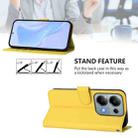 For Redmi Note 13 Pro 4G Global Skin Feel Solid Color Leather Phone Case with Lanyard(Lemon Yellow) - 3