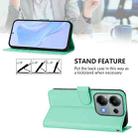 For Redmi Note 13 Pro 4G Global Skin Feel Solid Color Leather Phone Case with Lanyard(Mint Green) - 3