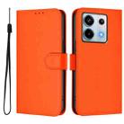 For Redmi Note 13 Pro 5G Global Skin Feel Solid Color Leather Phone Case with Lanyard(Orange) - 2