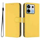 For Redmi Note 13 Pro 5G Global Skin Feel Solid Color Leather Phone Case with Lanyard(Lemon Yellow) - 2