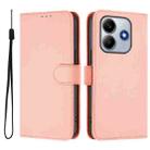 For Redmi Note 14 5G Skin Feel Solid Color Leather Phone Case with Lanyard(Pink) - 2