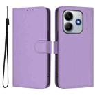 For Redmi Note 14 5G Skin Feel Solid Color Leather Phone Case with Lanyard(Lavender Purple) - 2