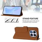 For Redmi Note 14 Pro 5G / 14 Pro+ 5G Skin Feel Solid Color Leather Phone Case with Lanyard(Brown) - 3